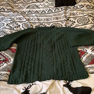 Green mock neck sweater!